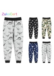 2-10 Years Boys Cotton Pants Dinosaur Print Casual Sweatpants Jogging Enfant Kids Baby Pants Long Trousers Sweatpants