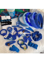 Klein Blue Hairpin Collection Headband Hair Claws Everyday Casual Home Girl Kids Headwear Baby Go Out Bound Hair Accessories New