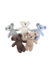 Newborn Teddy Bear Photography Accessories Knit Angola Teddy Rabbit Stuffed Animal Toy Photo Accessories