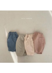 2022 Summer New Baby Loose Casual Cropped Pants Comfortable Mosquito Pants Children Trousers Infant Boys Pants Baby Girl Pants