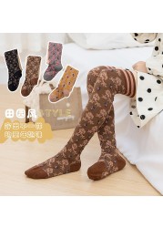 2022 Spring Baby Girls Pantyhose Cute Flower Socks Fashion Skinny Tights Tights For Kids Girls 2-8 Years