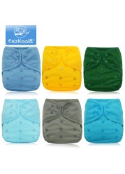 EezKoala 6pcs/set Eco Friendly Adjustable Cloth Diaper Cover Size 0-2 Years Baby Boys Girls Washable Washable