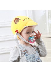 Boys Girls Protective Cap Soft Safety Helmet for Baby with Adjustable Strap Breathable Toddlers Infant Head Protector Anti-Crash