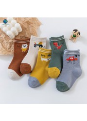 10pcs/lot Baby Boys Winter Socks Cartoon Animail Kids Spring Autumn Cotton Breathable Keep Warm Socks for Children Miaoyoutong