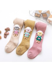 Kids Tights Baby Girls Cotton Stockings Cute Animal Pattern Tights Pants Children Kawaii Tights Girl Pink Pantyhose Clothes 0-9Y