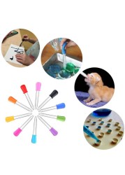 Silicone & Plastic Pipettes, 10 Pieces, Dropper, Liquid Droppers for Sweets, Kids, Kitchen, Chewing Gum & Cr Mold