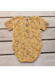 Newborn photography props, handmade knitted jumpsuit