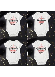 2021 Funny Happy Father's Day Mother Grandma Grandpa Baby Bodysuit Newborn Boys Girls Summer Short Sleeve Casual Wear