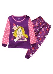 New Children's Rapunzel Clothing Set Boys Sleepwear Clothes Kids Pajamas Set Baby Girls Cotton Pajamas Cartoon Pajamas