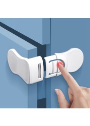 Child Safety Drawer Locks Kids Right Angle Cabinet Lock White Home Anti-pinching Hand Security Child Safety Buckle