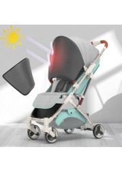 Baby Stroller Sun Visor Universal Sun Shade Cover Umbrella Infant Wind Dust Shield Buggy Sun Hood for Stroller Pushchair Accessories