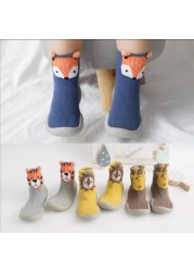 Baby Boy Girl Shoes Autumn Winter Spring Infant Nonslip Sock Baby Soft Rubber Sole Sock Toddler Shoes Anti-slip Floor Socks Shoes