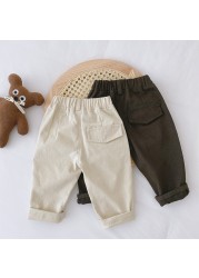 Infant casual pants spring and autumn children's pants solid color fashion baby boys pants korean baby clothes kids pants