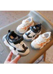 2022 New Spring Kids Shoes For Boy Patchwork Children Sneakers Soft Bottom Toddler Baby Girl Shoes Fashion Sports Sneaker E12221