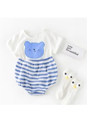 Infant clothing sets 2022 summer girl boy T-shirt shorts 2pcs suit baby kids outfits cartoon bear cotton baby clothes