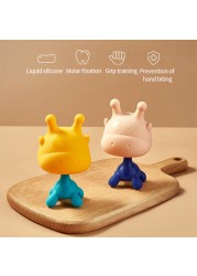 New Baby Mushroom Teether Silicone Infant Safety Molar Soother Gums Anti Eating Hand Teething Toys Shape Creative BPA Free