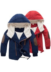 Children Outerwear Sporty Warm Coat Kids Clothes Windproof Thicken Boys Cotton Padded Coats Autumn Winter 3-12T JYF