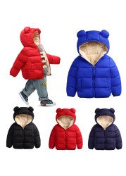 Winter Baby Girls Sweater Coats Fashion Boys Cute Ear Hooded Sweaters 2021 Autumn Baby Clothes Infant Tops Outerwear JYF