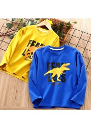 New children's autumn male cartoon dinosaur long-sleeved T-shirt kids boys clothes