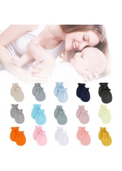 4 Pairs Baby Soft Cotton Gloves Anti-scratch Gloves Face Protection Gloves for Newborn Infants