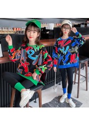 New Kids 2022 Girls Long Print Hoodies Letter Spring New Children Fashion Sweatshirts 4-12 Years