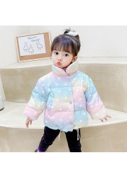 Autumn Winter Children Down Jackets For Baby Boys Girls Solid Thick Warm Fleece Kids Blouse Coats Outerwear