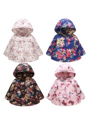 Baby Girls Boys Jackets Baby Clothes 2021 Autumn Kids Hooded Coats Winter Toddler Warm Snow Suit Baby Cotton Flower Outerwear