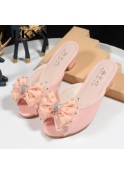 2022 New Kids Slippers Princess Girls Sandals Blue Stall Children High Documentary Slippers Pink Shoes Baby