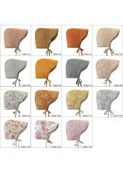 1PC Spring Summer Baby Cotton Floral Printing Sun Hat Infant Wide Brimmed Bonnet Outdoor UV Protection Beach Bucket