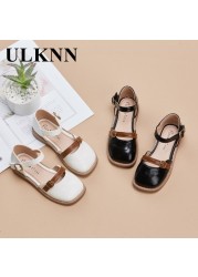 Girls Leather Sandals 2022 Children's Summer Sandals Buckles Hollow Single Shoes Princess Baby Girl Pupils Soft Sanda TQ - TJ882