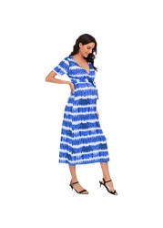 Moms Cotton Striped Summer Spring Skirt Maternity Dress for Pregnant Woman Maternity Dress Breastfeeding