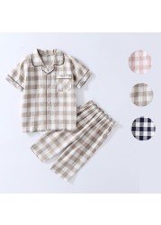 Teenage Girls Cotton Pajama Set Sleepwear Kids Sleepwear Boys Pajamas Kids Sleepwear + Pants Kids Sleepwear Set Sleepwear