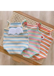 Baby Girl Clothes Summer Baby Romper Rainbow Sleeveless One-Piece Jumpsuits Newborn Cute Outfit For 0-2Y