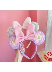 Mickey Minnie Mouse Ears Headband Red Bowknot Girl Bowknot Hair Hoop Disneyland Birthday Party Decoration Gift Pretend Toy