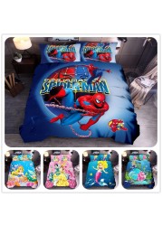 Disney Kids New Captain America The Avengers Spiderman Baby Bedding Set Twin Single Duvet Cover Pillowcase For Boys Children Gift