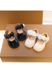 Patent leather girls school shoes spring and autumn new fashion show little girls leather shoes soft sole baby boy children shoes