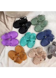 Children Gladiator Sandals Breathable Perforated PVC Children Summer Shoes New Fashion Beach Boys Girls Summer Shoes 2021