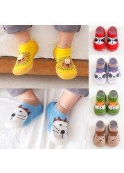 Unisex Baby Girls Boys Cute Cartoon Non-slip Cotton Toddler Floor Socks Animal Pattern First Walker Shoes For Newborns