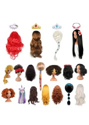 Encanto Girls Hair Accessories Elsa Accessories Gloves Wand Jewelry Set Crown Airel Wig Braid Princess Dress Christmas Party