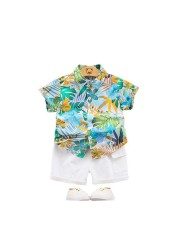 New Summer Baby Clothes Children Boys Girls Casual Shirt Pants 2 Pieces/Set Toddler Fashion Costume Infant Clothes Kids Tracksuits