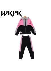 WKPK Baby Girls Clothes Sets 4-18 Years New Spring Autumn Casual Baby Clothes Set Soft Cotton Comfortable Family Clothes