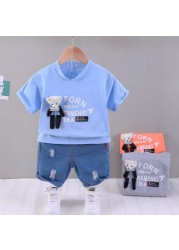 Summer Children Boys Girl Clothes Kids Cartoon T-shirt Shorts 2pcs/sets Toddler Leisure Suits Baby Cotton Tracksuit 0-5 Years