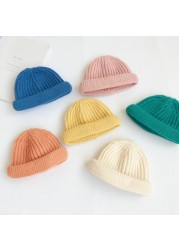 MILANCEL - Toddler Girls Candy Color Beanie Solid Knitted Hat For Girls Baby Accessories 2020