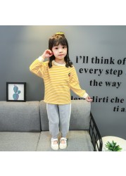 Baby Girls Clothes Sets Kids 2022 Fashion Infant Spring Autumn Cotton 2pcs Outfits Striped Sweatshirt+Pants Baby Tracksuit