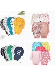 Baby Rompers Long Sleeve O-Neck Newborn Clothes Baby Boys Girls 2021 Clothes Cotton Newborn Clothing Set 6 - 24 Months