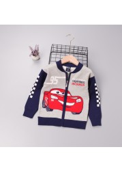 Autumn Little Boys Clothes Lightning McQueen Embroidery Knit Cardigan Sweater Winter Clothes Christmas Fashion Children Tops