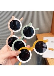 Children Double Color Round Sunglasses Boys Girls Fashion Vintage Sunglasses UV400 Protection Classic Kids Eyewear Sunglasses