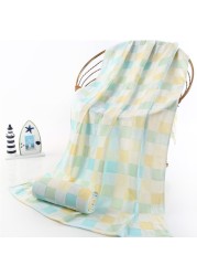 Pure cotton quick-drying gauze bath towel children's water swimming pool to increase bath towel travel hotel bath towel bath towel