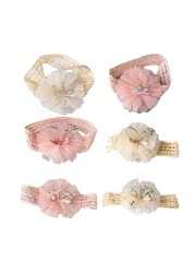 Infant Baby Hair Band Rhinestone Crown Headdress Baby Girl Mesh Elastic Headband Turban QX2D