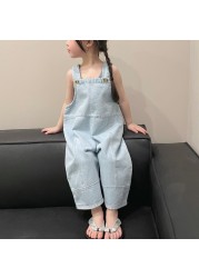 Kids Jeans Overalls for Girls Fashion Jeans Casual Rompers Denim Pants for Kids Clothes Children Teens Outwear Outfits